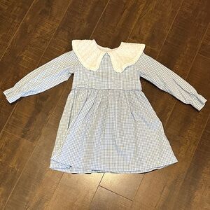 Blue and White Gingham Kids Dress